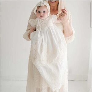 White Tiered Eyelet Gown